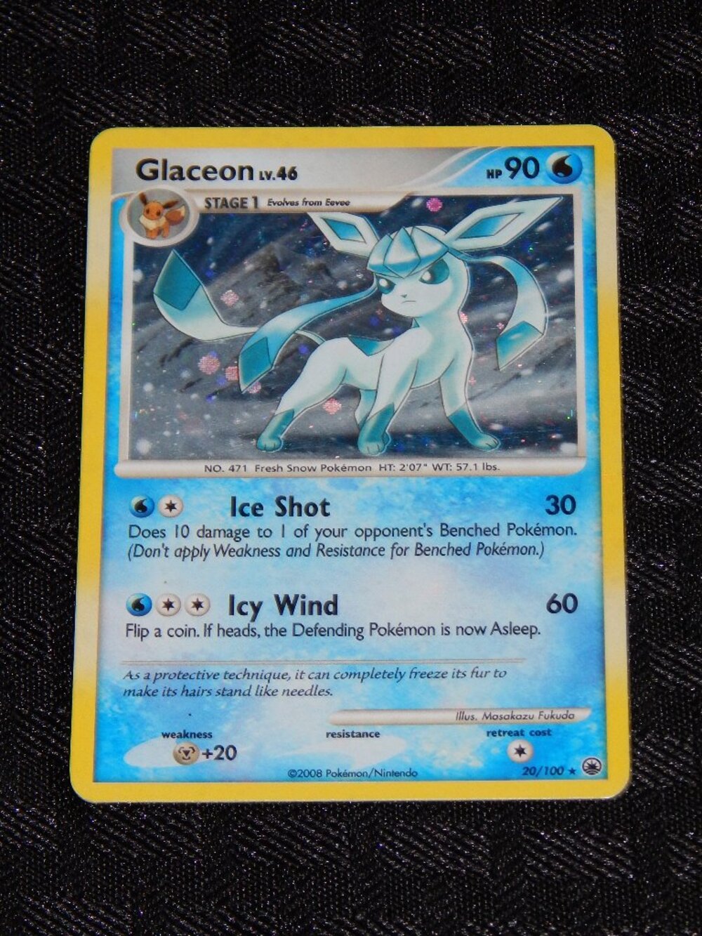 Glaceon 20/100 Diamond Pearl Majestic Dawn Deck Exclusive Holo Rare Pokemon Card